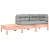  Vrtna sofa s jastucima i tabureom od masivnog drva duglazije | shoptok.hr