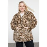Trendyol Curve Brown Regular Fit Leopard Patterned Fur Coat | Shoptok.si