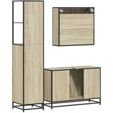 vidaXL 3-dijelni set kupaonskog namještaja boja hrasta sonome drveni | shoptok.hr