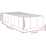  Okvir za krevet bez madraca smeđesivi 90x200cm od tkanine | shoptok.hr