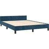  Okvir za krevet bez madraca tamnoplavi 140x190 cm baršunasti | shoptok.hr