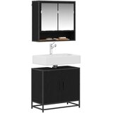  Set namještaja za kupaonicu 2 pcs Crni hrast Konstruirano drvo | Eponuda.com