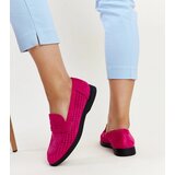 VINCEZA Dark Pink Suede Loafers | ePonuda.com