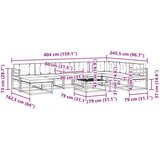  Set vanjskih sofa 9 pcs Bijela i bež | shoptok.hr