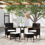  The Living Store Vrtna sedežna garnitura 5-delna poli ratan črna - Vrtna Sedežna Garnitura, (21477110) | Shoptok.si