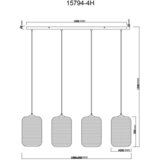 Globo VISEČA SVETILKA JEFREY 100/18/120 cm E27 | Shoptok.si