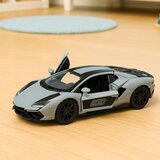 Metalni sportski automobil za utrke, otvaranje vrata, siva 1:32 | shoptok.hr
