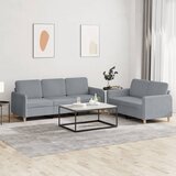  2-dijelni set sofa s jastucima svjetlosivi od tkanine | shoptok.hr