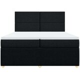  Krevet s oprugama i madracem crni 200x200 cm od tkanine | shoptok.hr