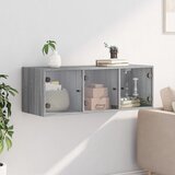  Zidni ormarić sa staklenim vratima boja hrasta 102 x 37 x 35 cm | shoptok.hr