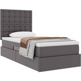Krevet s od storage s madracem Siva 100 x 200 cm Lažna koža | Eponuda.com