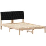 vidaXL Krevetni okvir s tapiciranim uzglavljem Smeđa 160 x 200 cm | shoptok.hr