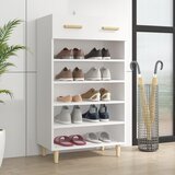 The Living Store Omarica za čevlje bela 60x35x105 cm konstruiran les - Omarica Za Za Čevlje, (21433970) Cene
