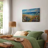  Slika - Seascape – wildflowers and a view of the rough sea 120x80 Premium Print | shoptok.hr