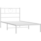  Metalni okvir za krevet s uzglavljem bijeli 100x200 cm | Eponuda.com