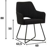 MID.YOU Naslanjač Brest, Črna | Shoptok.si