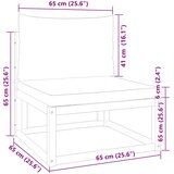 Vrtna sofa bez naslona za ruke s jastucima, drvo akacije i ratan | shoptok.hr