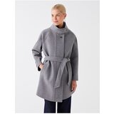 LC Waikiki Standing Collar Straight Long Sleeved Women's Stamped Coat | Shoptok.si