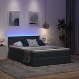  LED krevet za pohranu s madracem Tamnosiva 140 x 190 cm Baršun | shoptok.hr