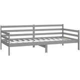  Dnevni ležaj od masivne borovine sivi 90 x 200 cm | shoptok.hr