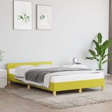 vidaXL Posteljni okvir z vzglavjem zelen 120x200 cm blago Cene