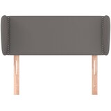  Uzglavlje s ušima sivo 83x23x78/88 cm od umjetne kože | shoptok.hr