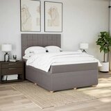  Krevet s oprugama i madracem smeđesivi 160x200 cm tkanina | shoptok.hr
