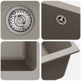  Umivaonik Siva 430 x 460 mm 80% kvarc i 20% smola | shoptok.hr