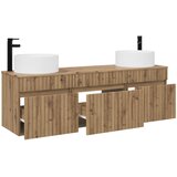  Set ormarića za kupaonicu 3 kom. Hrast artisan Smeđa 49 x 44,5 x 65,5 cm | Shoptok.si