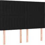  Box spring postelja z vzmetnico črna 140x200 cm blago | Shoptok.si