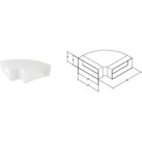 Siccabo KOLENO 90° VODORAVNO PLOŠČATO 220x90 mm 137148 | Shoptok.si