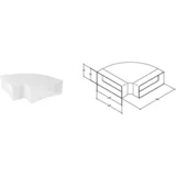 KOLENO 90° VODORAVNO PLOŠČATO 220x90 mm 137148