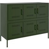 Maison Chic Komoda - Predalnik olivno zelena 100,5x39x79 cm jeklo, (21715807) | Shoptok.si