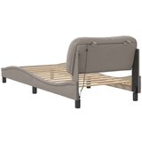  posteljni okvir z LED brez vzmetnice Taupe 80x200 cm Tkanina | Shoptok.si
