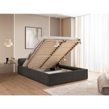 Ropez Temno siva oblazinjena zakonska postelja s prostorom za shranjevanje z letvenim dnom 180x200 cm Cille – | Shoptok.si