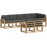 vidaXL Zunanja garnitura za sedenje 8 pcs Bela in antracit Poliester, (5000271047) | Shoptok.si