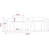  Jastuk za uzglavlje Viana boja cappuccina 200 cm od umjetne kože | shoptok.hr