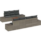  Set od 8 komada vrtnih kauča s jastučićima sivi poli ratan acacija | shoptok.hr