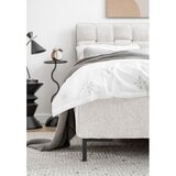 Miuform Kremno bela oblazinjena zakonska postelja z letvenim dnom 140x200 cm Eve – | Shoptok.si