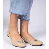 Gemre Golden women's glitter ballerinas with butterfly Denny | Shoptok.si