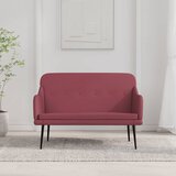 vidaXL Klupa crvena boja vina 110 x 76 x 80 cm od tkanine | shoptok.hr