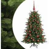  Umjetno božićno drvce s kuglicom 120 cm 150 LED lampica - 120 cm s LED-ima i crvenim lopticama | shoptok.hr