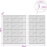  Gabion s žicom debljine 5 mm i mrežom 10x10 cm 950x10x200 cm | shoptok.hr
