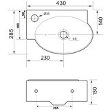 Sapho Bijeli keramički umivaonik za WC 43x28,5 cm Ribera – | shoptok.hr