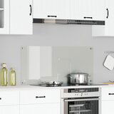 vidaXL Kuhinjski backsplash Prozirno Kaljeno staklo 110 x 50 x 0.6 cm | shoptok.hr
