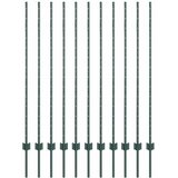  Stup za ogradu 11 pcs Zelena 140 cm Čelik | shoptok.hr