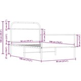 vidaXL Okvir kreveta bez madraca boja hrasta sonome 90 x 190 cm drveni | shoptok.hr