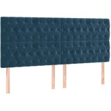  LED uzglavlje tamnoplavo 200x7x118/128 cm od tkanine | shoptok.hr
