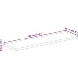  Stolna ploča 100x30x3 8 cm pravokutna od masivnog drva bagrema | shoptok.hr