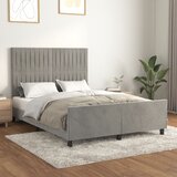  Okvir za krevet bez madraca svjetlosivi 140x200 cm baršunasti | shoptok.hr